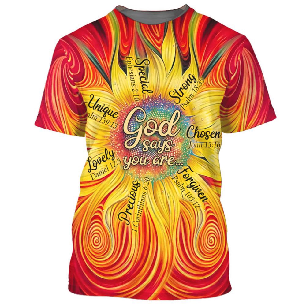 Sunflower God Say You Are 3D T Shirt Christian T Shirt Jesus Tshirt Designs Jesus Christ Shirt 3 b400uu.jpg Sunflower God Say You Are 3D T Shirt Christian T Shirt Jesus Tshirt Designs Jesus Christ Shirt 3 b400uu.jpg