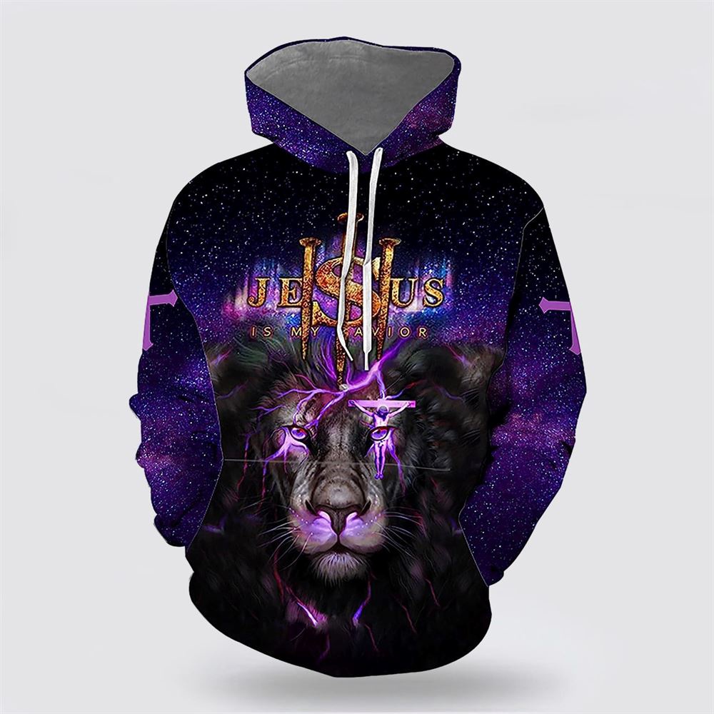 The King Lion Nails Jesus Is My Savior 3D Hoodie Christian Hoodie Bible Hoodies Scripture Hoodies 1 f2cg0u.jpg