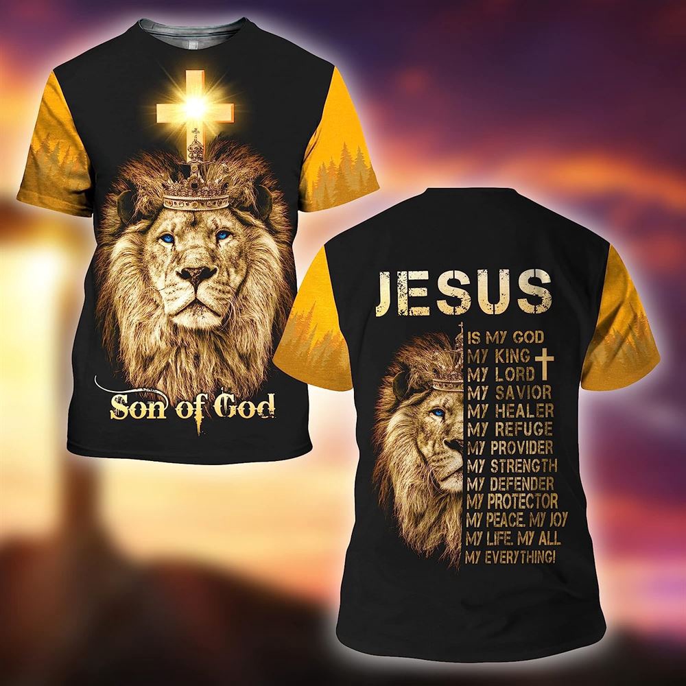 The King Lion Son Of God 3D T Shirt Christian T Shirt Jesus Tshirt Designs Jesus Christ Shirt 3 gafeum.jpg