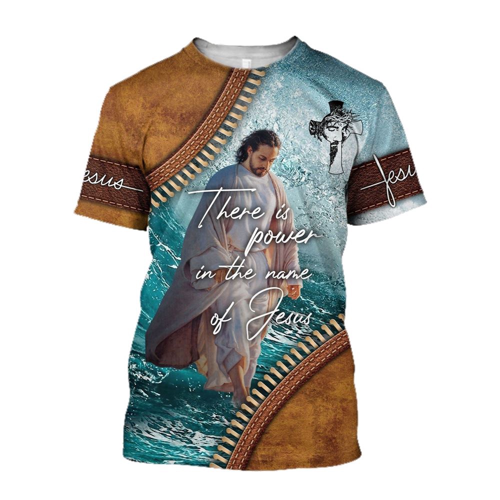 There Is Power In The Name Of Jesus Unisex 3D T Shirt Christian T Shirt Jesus Tshirt Designs Jesus Christ Shirt 1 h3p7cu.jpg