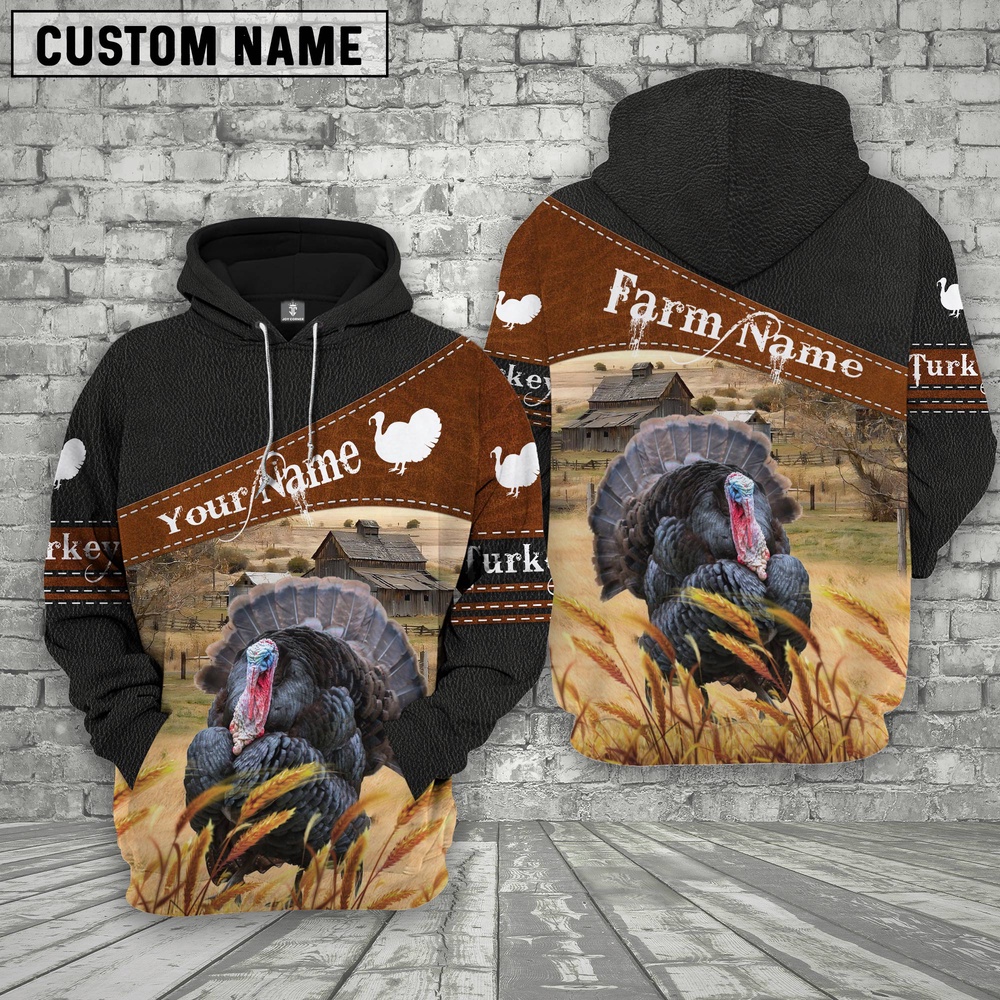 Turkey On Farm Custom Name Printed 3D Black Hoodie Farm Hoodie Farmher Shirt 1 n3lvga.jpg Turkey On Farm Custom Name Printed 3D Black Hoodie Farm Hoodie Farmher Shirt 1 n3lvga.jpg