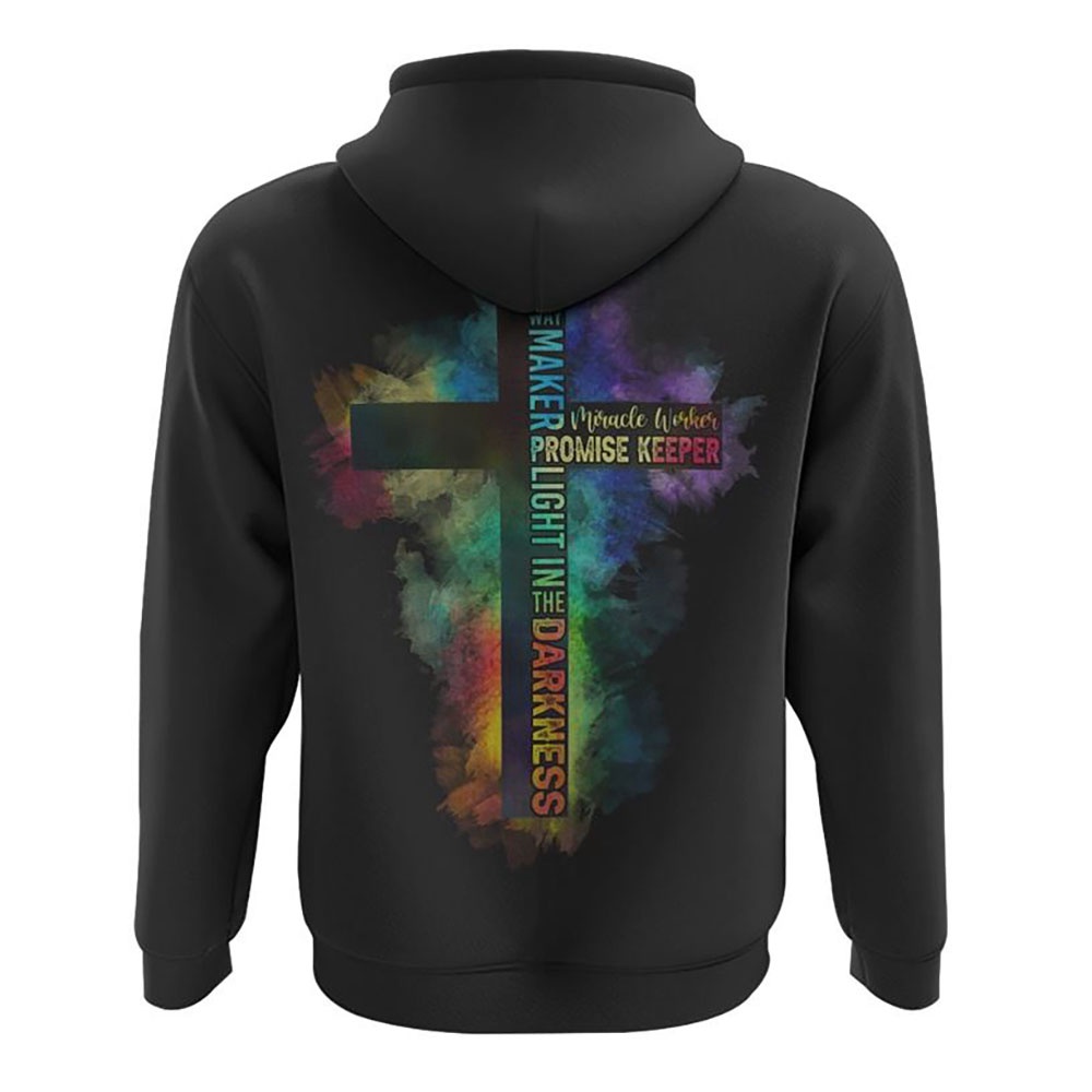 Way Maker Miracle Worker Half Cross Colorful Watercolor Hoodie Christian Hoodie Bible Hoodies Religious Hoodies 2 narzcj.jpg