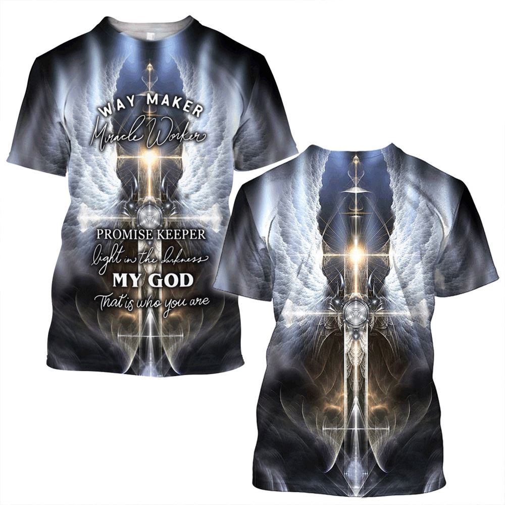 Way Marker Cross With Wings Jesus Unisex 3D T Shirt Christian T Shirt Jesus Tshirt Designs Jesus Christ Shirt 1 lgaaq8.jpg