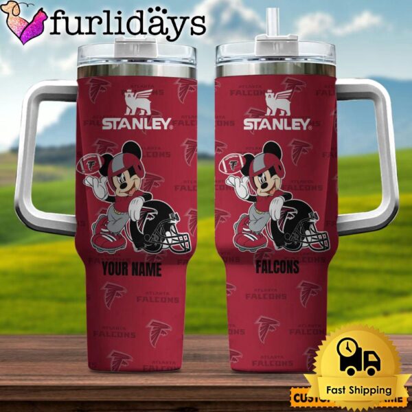 Atlanta Falcons NFL Mickey Mouse Custom 40oz Stanley Cup Tumbler