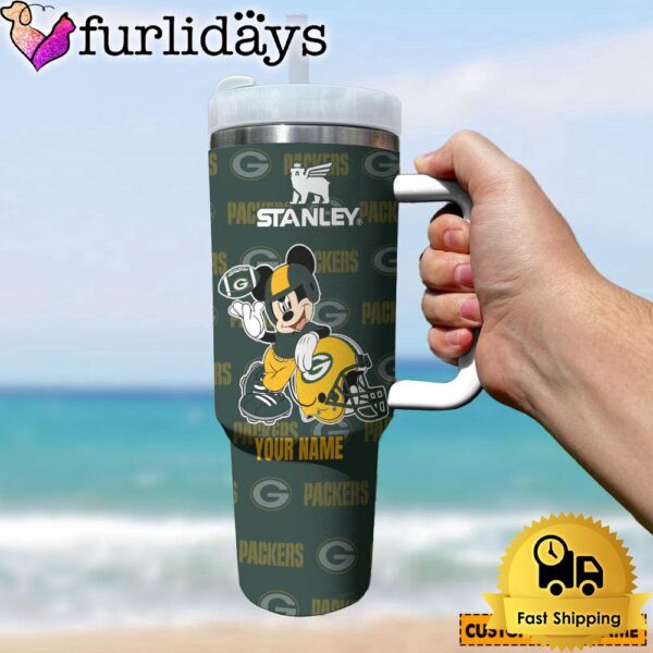 Green Bay Packers NFL Mickey Mouse Custom 40oz Stanley Cup Tumbler
