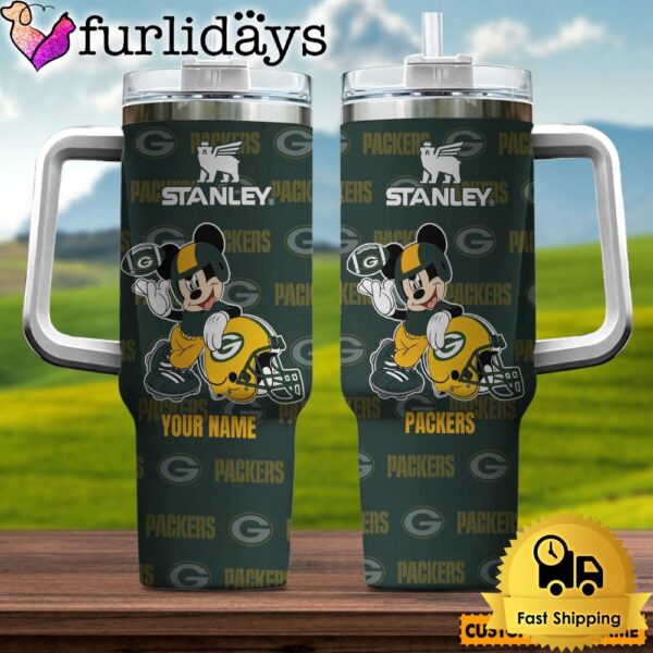 Green Bay Packers NFL Mickey Mouse Custom 40oz Stanley Cup Tumbler