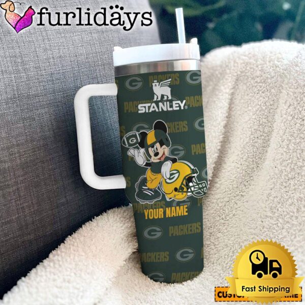 Green Bay Packers NFL Mickey Mouse Custom 40oz Stanley Cup Tumbler