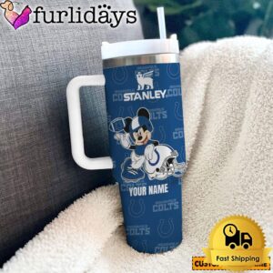 Indianapolis Colts NFL Mickey Mouse Custom 40oz Stanley Cup Tumbler