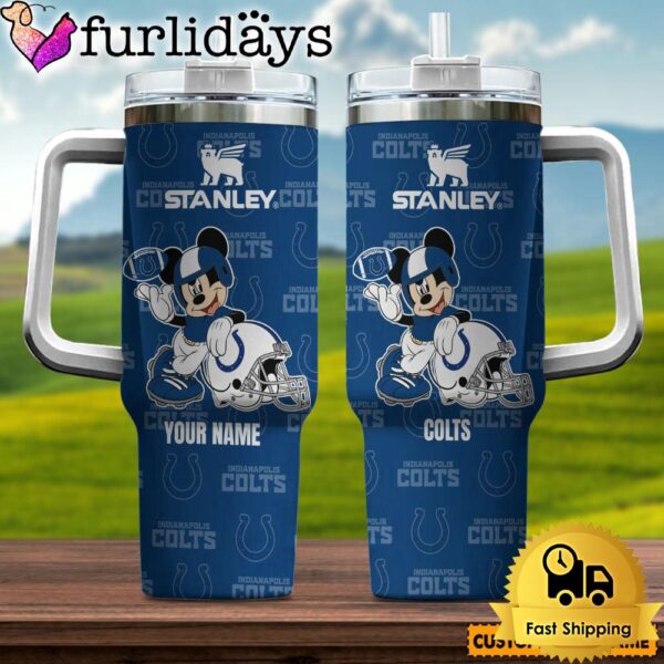 Indianapolis Colts NFL Mickey Mouse Custom 40oz Stanley Cup Tumbler