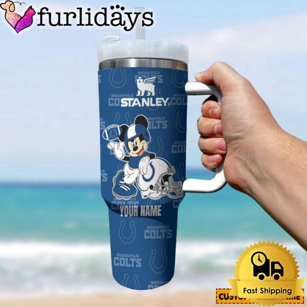 Indianapolis Colts NFL Mickey Mouse Custom 40oz Stanley Cup Tumbler