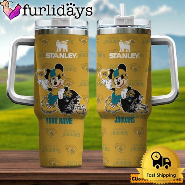 Jacksonville Jaguars NFL Mickey Mouse Custom 40oz Stanley Cup Tumbler