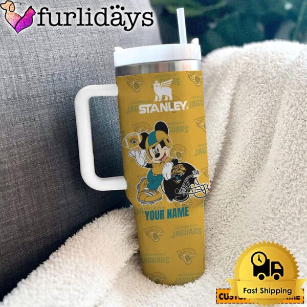 Jacksonville Jaguars NFL Mickey Mouse Custom 40oz Stanley Cup Tumbler