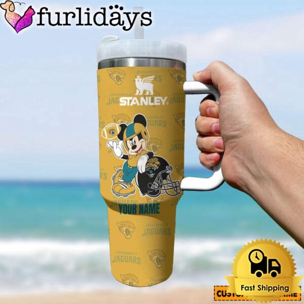 Jacksonville Jaguars NFL Mickey Mouse Custom 40oz Stanley Cup Tumbler