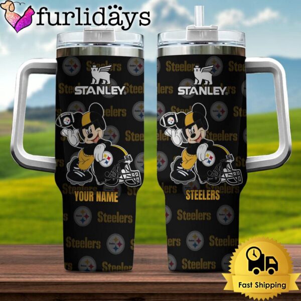 Pittsburgh Steelers NFL Mickey Mouse Custom 40oz Stanley Cup Tumbler