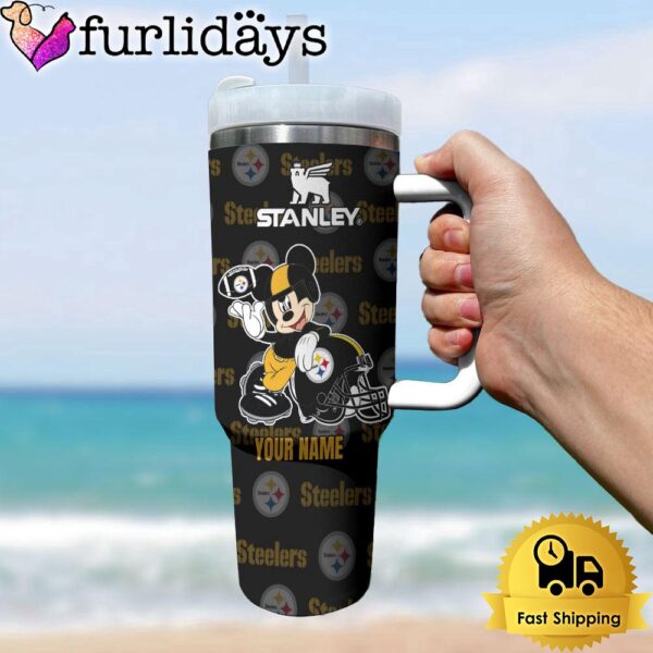 Pittsburgh Steelers NFL Mickey Mouse Custom 40oz Stanley Cup Tumbler
