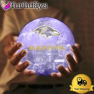 Baltimore Ravens Team Logo Skyline Color…