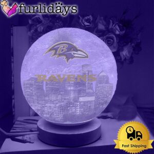 Baltimore Ravens Team Logo Skyline Color…