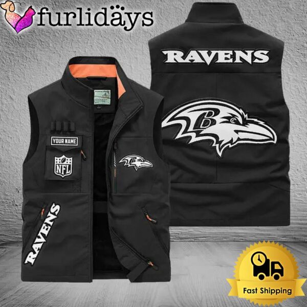 Baltimore Ravens Custom Sleeveless Jacket For NFL Fans