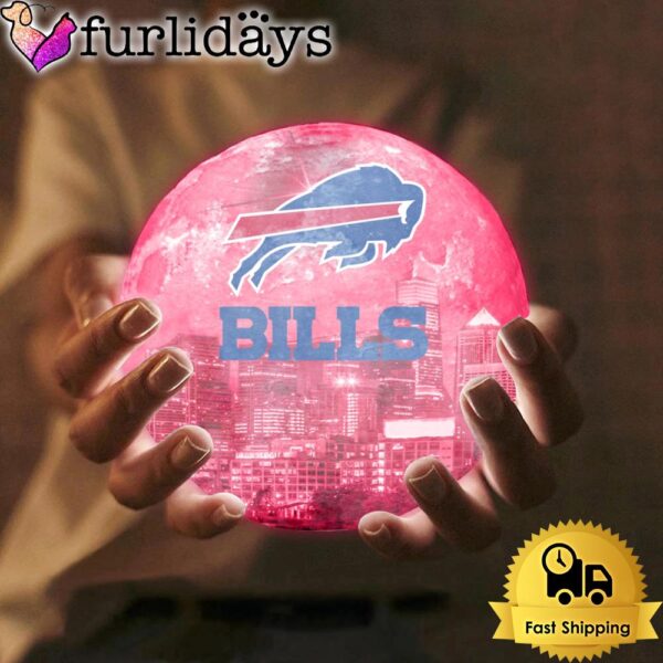 Buffalo Bills Team Logo Skyline Color Changing Moon Lamp
