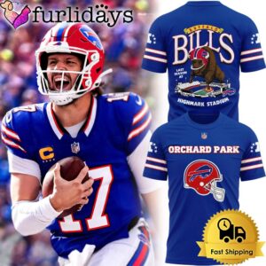 Buffalo Bills Red Helmets Back 2025 T-Shirt