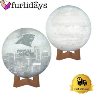 Carolina Panthers City Skyline NFL Logo Design Moon Lamp