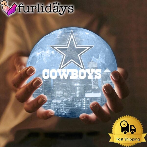 Dallas Cowboys Team Logo Skyline Color Changing Moon Lamp