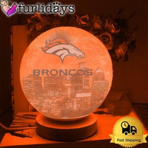Denver Broncos Team Logo Skyline Color…