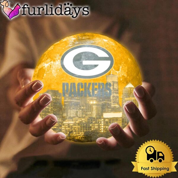 Green Bay Packers Team Logo Skyline Color Changing Moon Lamp
