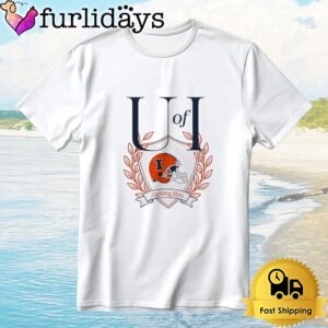 Illinois Fighting Irish Football Helmet Laurel U Of I T-Shirt