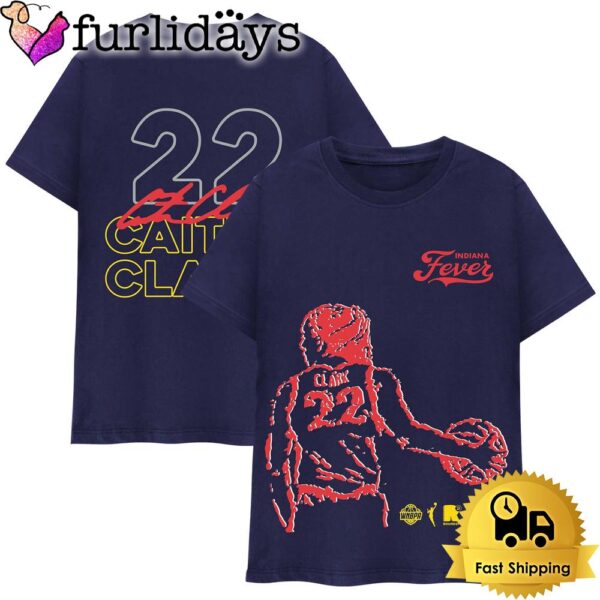 Indiana Fever Caitlin Clark Round 22 Navy Indiana Bound Unisex T-Shirt