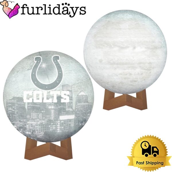 Indianapolis Colts Team Logo Skyline Color Changing Moon Lamp