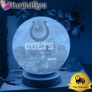 Indianapolis Colts Team Logo Skyline Color…