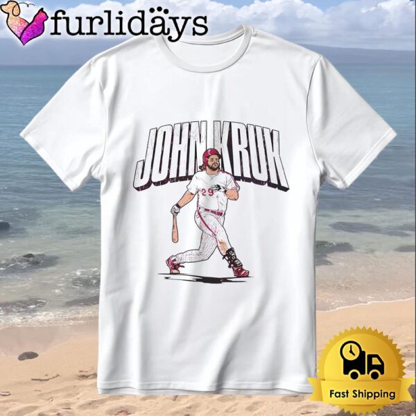 John Kruk Baseball Slugger Swing Classic Phillies Player T-Shirt