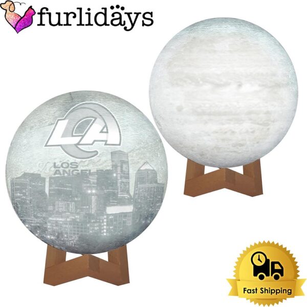 Los Angeles Rams Team Logo Skyline Color Changing Moon Lamp