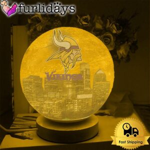 Minnesota Vikings Team Logo Skyline Color…