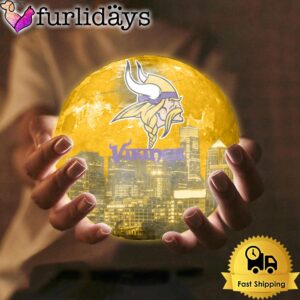 Minnesota Vikings Team Logo Skyline Color…