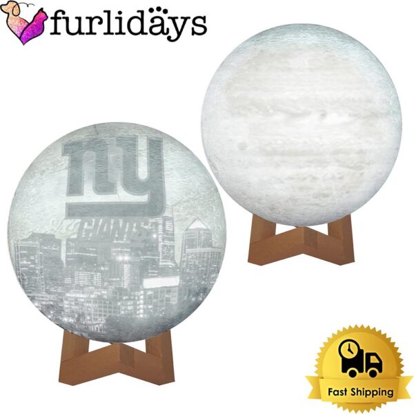 New York Giants Team Logo Skyline Color Changing Moon Lamp
