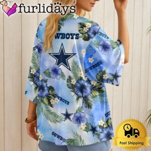 NFL Dallas Cowboys Hawaii State Flower Beach Kimono Women