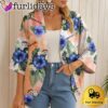 NFL Dallas Cowboys Hawaii State Flower Beach Kimono Women