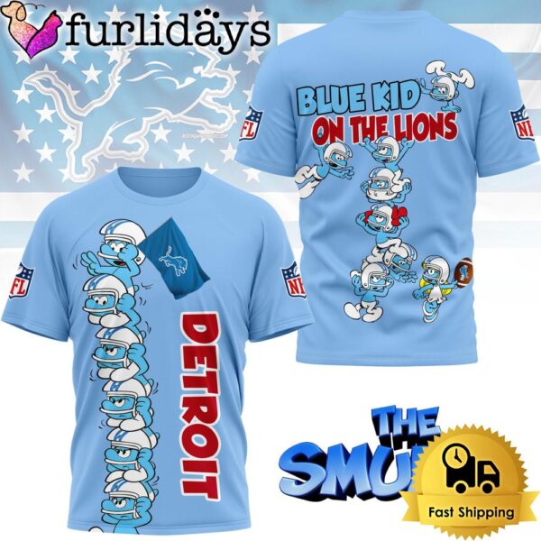 NFL Detroit Lions The Smurfs 2025 3D T-Shirt