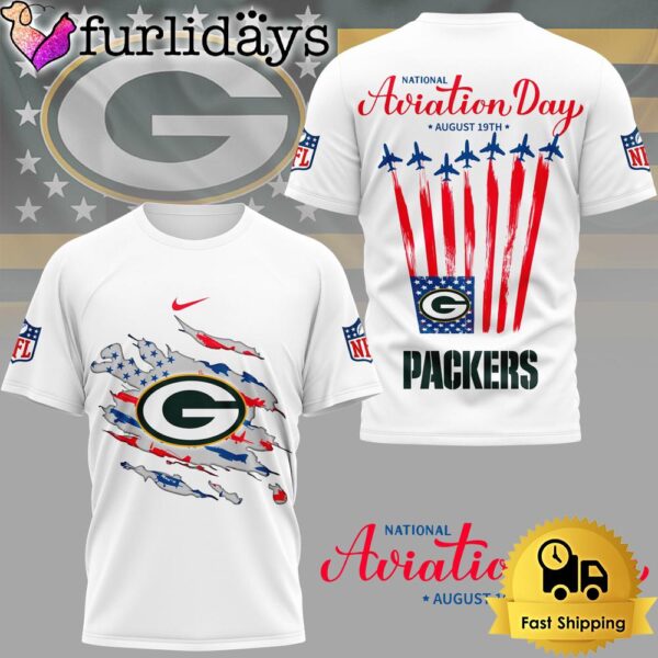 NFL Green Bay Packers National Aviation Day Is Celebrated On August 3D Shirt