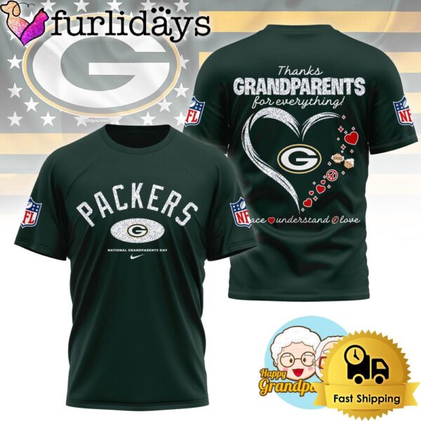 NFL Green Bay Packers National Grandparents Day 2025 3D Shirt