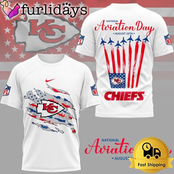 NFL Kansas City Chiefs National Aviation Day Is Celebrated On August 3D Shirt