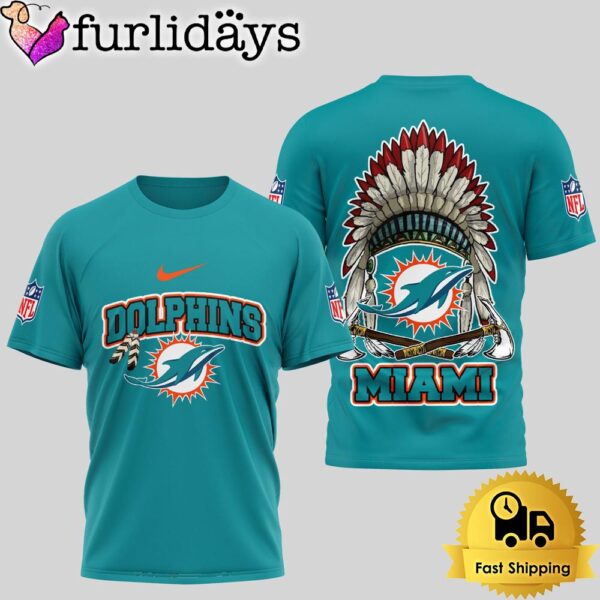 NFL Miami Dolphins Image Of The Spirit Of The Last Native Tribe 3D Shirt