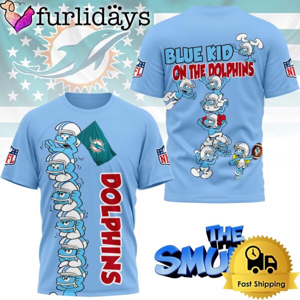 NFL Miami Dolphins The Smurfs 2025 3D T-Shirt