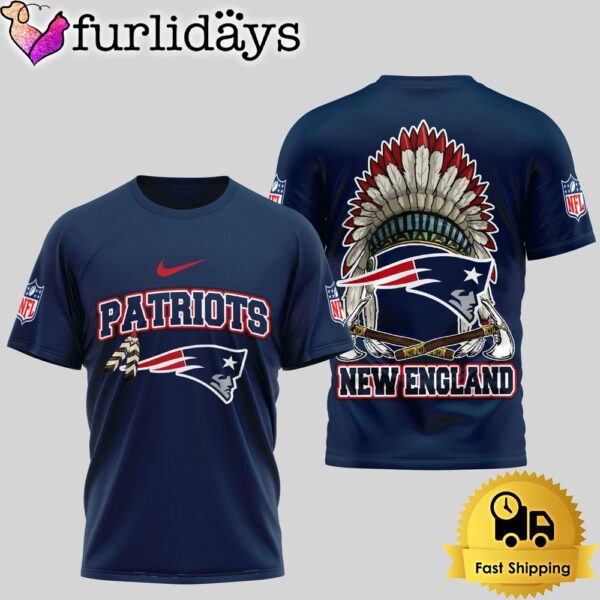 NFL New England Patriots Image Of The Spirit Of The Last Native Tribe 3D Shirt