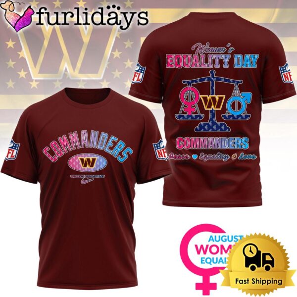 NFL Washington Commanders Happy Women’s Equality Day 3D Shirt