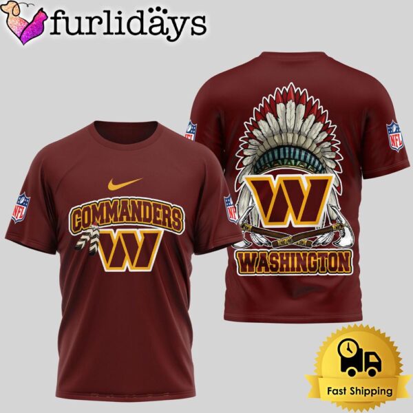 NFL Washington Commanders Image Of The Spirit Of The Last Native Tribe 3D Shirt