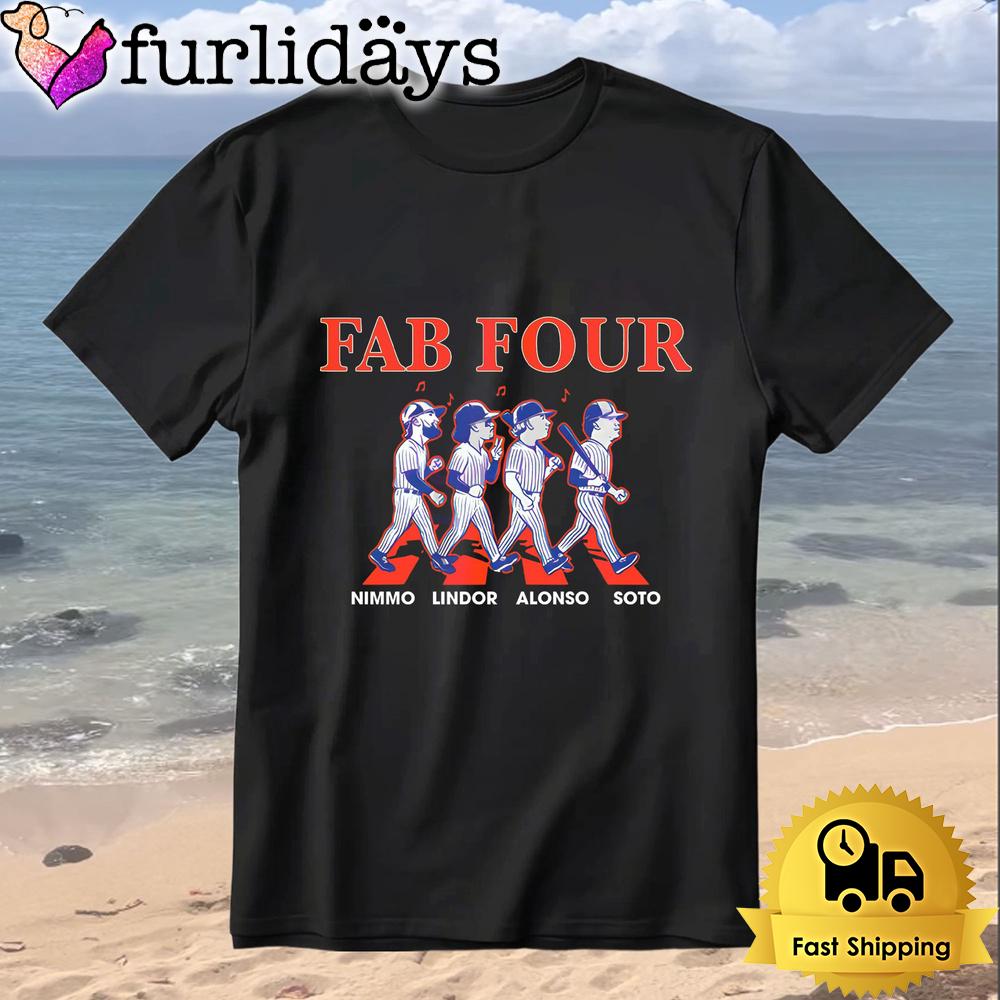 Nimmo Lindor Alonso Soto Fab Four Baseball Crossover Album T-Shirt Nimmo Lindor Alonso Soto Fab Four Baseball Crossover Album T-Shirt