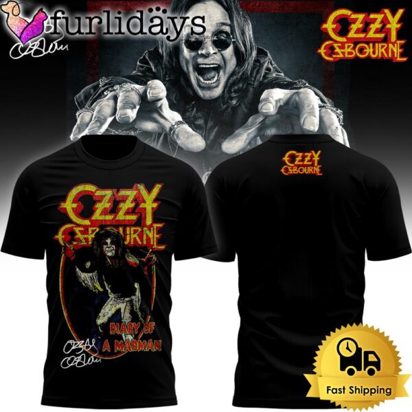 Ozzy Osbourne Diary of A Madman Vintage Album Signature T-Shirt